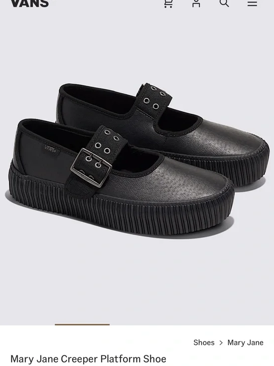 Vans Womens Mary Jane Platform Buckle Shoe - Black - Picture 1 of 1